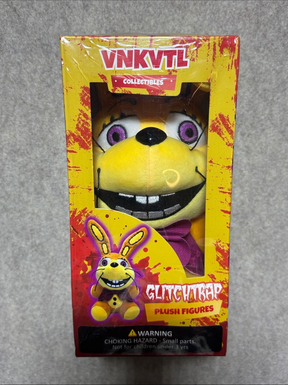 VNKVTL Glitchtrap Yellow Rabbit Plush Figure New Sealed